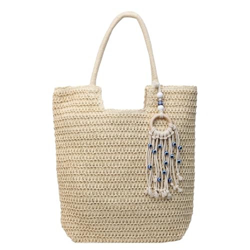 Sac de vacances tissé à la main en paille naturelle