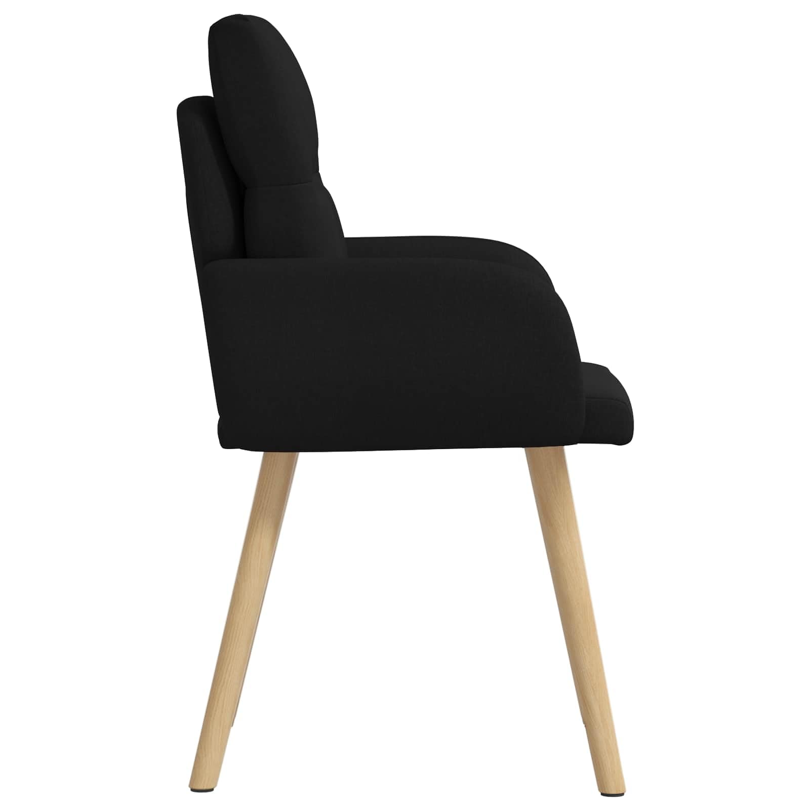 Sillas de Comedor 4 uds. Tela Negro 60 x 56 x 96 cm, Sillas de Comedor, 36.2 kg-3428359