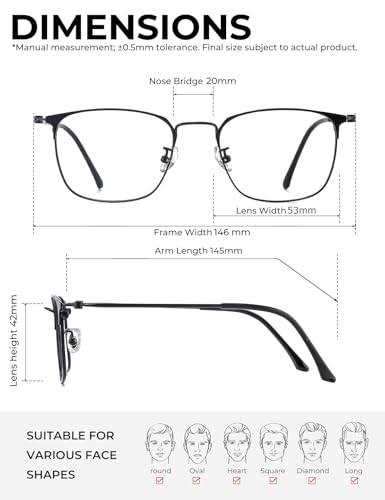 Image of ZanyLen Blue Light Blocking Glasses,Computer /Gaming /TV /Phones Glasses for Men /Women,Lightweight Titanium Frame