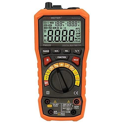Jf-Xuan Pm8229 5 In 1 Auto Digital Multimeter With Multi-Function Lux Sound Level Frequency Temperature Humidity Tester Meter Digital Tester Multifunctional Digital Multimeter #TOP5
