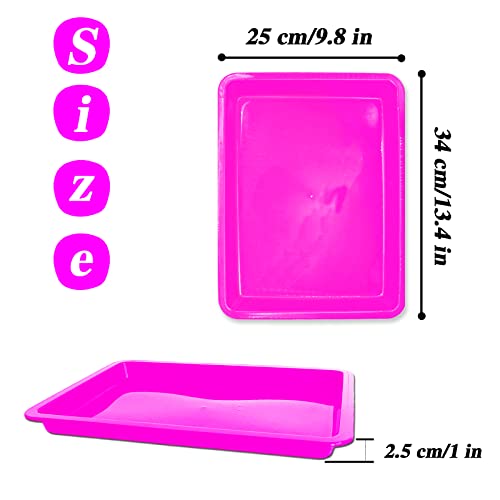image for Anyumocz 10 Pack Large Size Plastic Art Trays,5 Colors Arts and Crafts