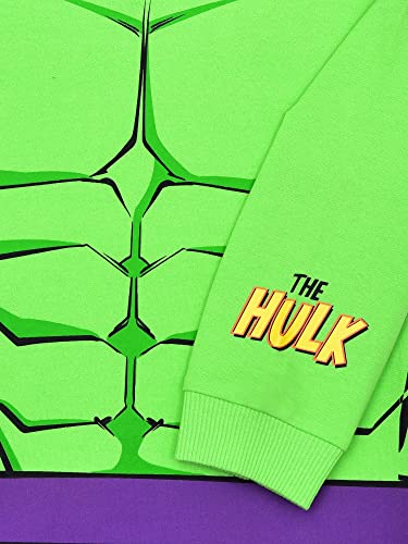 Marvel Hulk Boys Hoodie For Toddler And Little Kids – Green/Purple #TOP2
