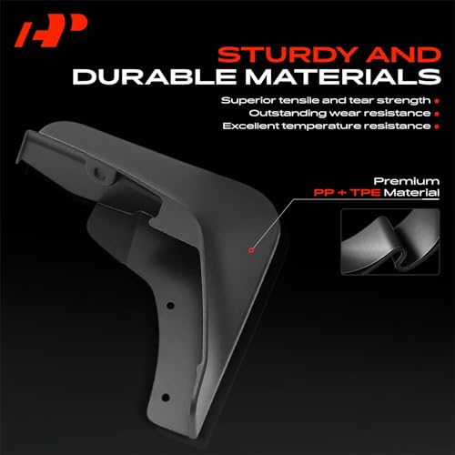 Image of A-Premium Mud Flaps for Lincoln Nautilus 2024 2025, 4 Pack No Drilling Required Mud Guards with Hardware Kits, Front and Rear