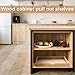 Menkxi 2 Set Pull out Tray Cabinet Organizer Wooden Pull Drawers storage Slide out Pantry Shelf for Base Cabinet Kitchen Gentle Close Fully Assembled Accessories(Wood Color,21'' X 21'' X 3'')