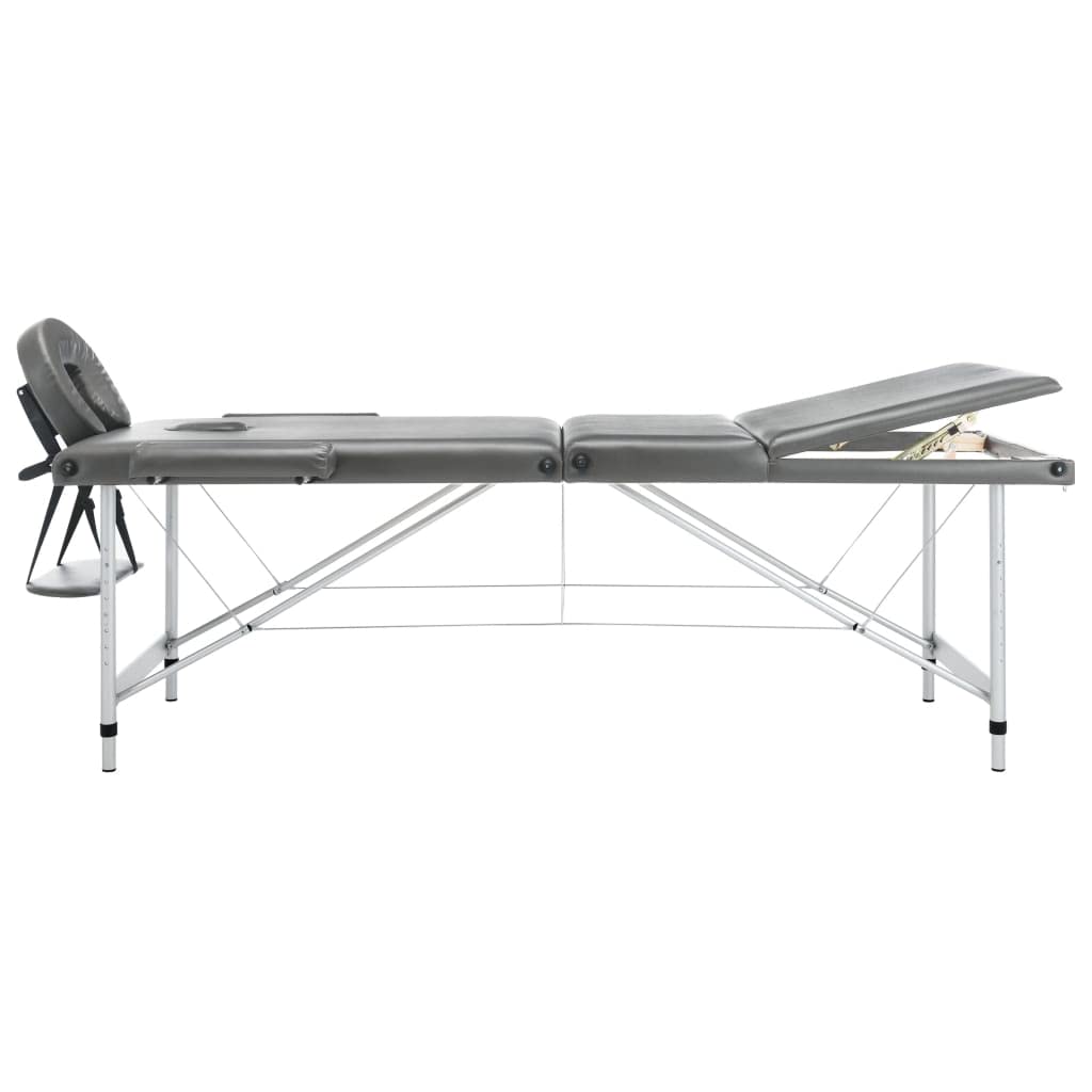 Generisch Massagetisch mit 3 Zonen Aluminiumrahmen Anthrazit 186×68 cm,Gesundheit & Schönheit,Körperpflege,Massage & Entspannung,Massagetische,16.5KG,110175