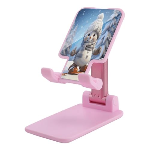 Support de téléphone pliable réglable bureau motif bonhomme de neige iPhone Android