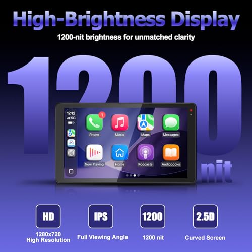 Image of LBW 6.5 Inch Motorcycle CarPlay GPS for BMW, Ultra-Bright CarPlay Screen, 1200 Nits Bright Waterproof HD Touch Screen, Plug&Play Lossless Installation, iOS /Android Native Protocol Support