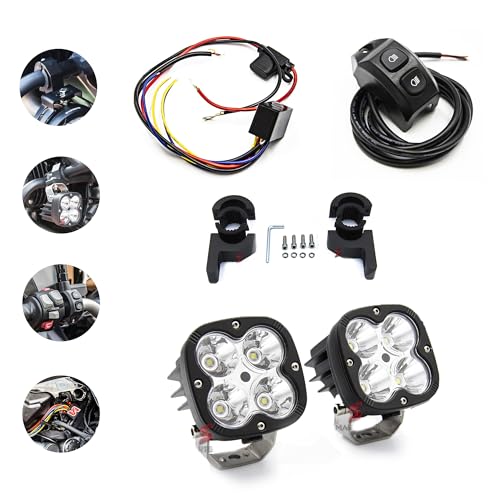 Foco LED Nano MOTO 70W con kit de arnés mini y soportes para moto