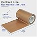 PTFE Teflon Tape Roll, 4 Inch x 33 FT x 0.18mm Thick, Extra Wide High Temperature Non-Stick Fiberglass Tape for Industrial Equipment, Heat Press, Large Surface Protection & Sealer Applications
