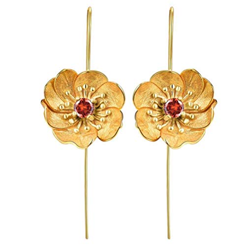 Pendientes de granada roja hechos a mano estilo chino el regalo ideal para cumpleaños de mujer