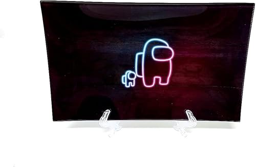 Miniatura 3 de E.G.G. Bandeja de vidrio resistente a roturas bandeja decorativa, bandeja rodante, coleccionable, alta resolución, gran regalo (entre nosotros)