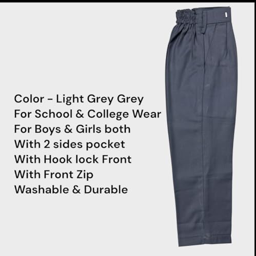 Image of School Uniform Trousers for Boys and Girls, Formal Regular-Fit School Pants, Comfortable, Durable Fabric for Daily School Wear.