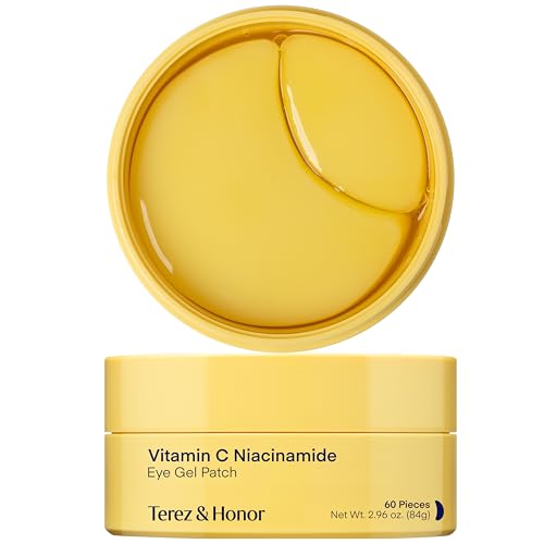 TEREZ & HONOR Vitamin C Eye Patches - 60 Pcs Korean Brightening & Hydrating Under Eye Masks with...
