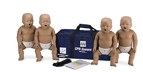 Image of CPR Savers Prestan Professional Infant CPR Training Manikin with 2019 AHA Feedback Monitor, Dark Skin, 4-Pack, PP-IM-400M-DS