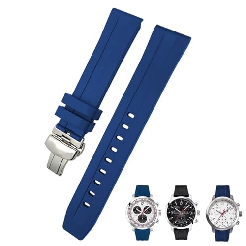 Bracelet de montre 19mm en silicone souple anti-transpiration pour Tissot T114417