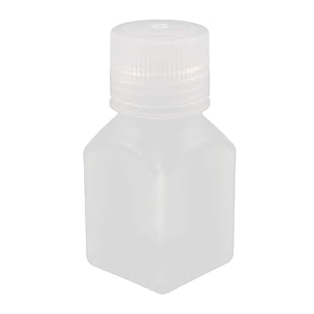 ELECTROPRIME 100ml PP Square Wide Mouth Seal Reagent Bottle Chemical Sample Bottle