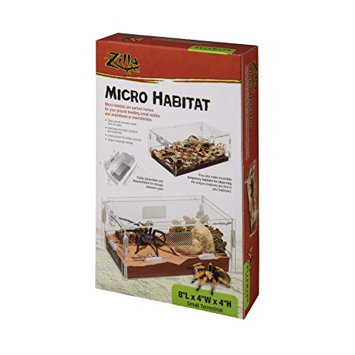 ZILLA Micro Habitat Terrariums with Locking Latch, Terrestrial, Small, Clear - Image 3