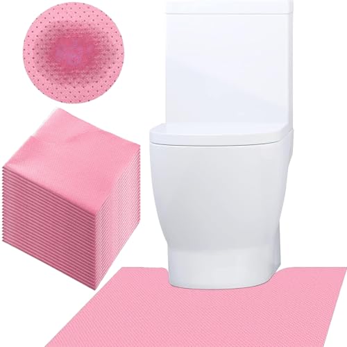 Image of Upgraded 20 Pack Disposable Toilet Mats for Clean&Hygienic Bathroom,Super Absorbent Toilet Floor Protector,U-Shaped Commodes,Potty Training for Children,Adults,Alzheimer's Patients