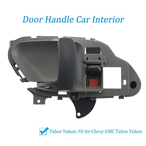 Yorten 1 PC Maçaneta da porta do lado esquerdo interno cinza compatível com Chevy G-MC Tahoe Yukon