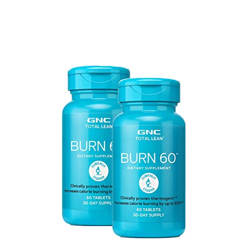 GNC Burn 60 - 60 Tablets - 1 Packs or 2 Packs (2 Packs of 60 Tablets)