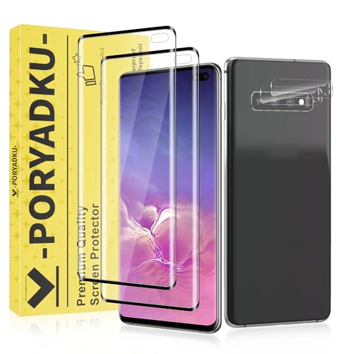MoShieldwish 2+2 Pack for Samsung Galaxy S10 Plus Screen Protector 9H Tempered Glass + Camera Lens Protector Full Coverage Case Friendly Anti-Scratch Bubble-Free for S10 Plus 5G 6.4