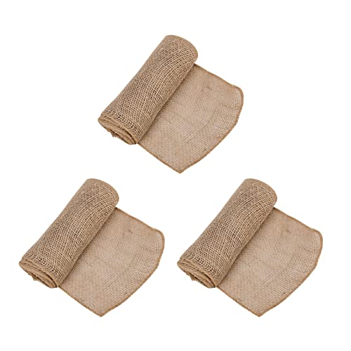 BYHUACN 3 rollos de tela de arpillera natural, protectores de árboles, para plantas de invierno, protector de tronco de árbol, envoltura,...