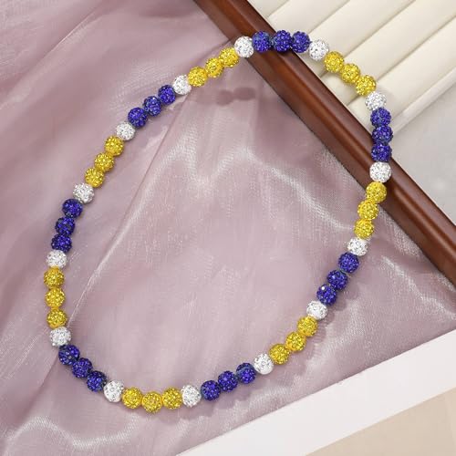 Philadelphia Phils Baseball Necklace For Men Women Baseballer Inspired Beaded Necklace Unisex Rhinestone Discoball Necklaces Jewelry-gift for baseball team lovers3