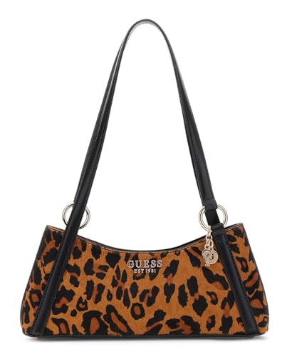 GUESS sac à épaule Domitilla Shoulder Bag Leopard marron clair