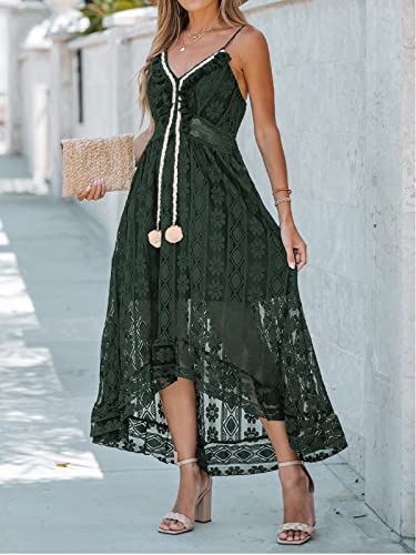 Image of CUPSHE Womens Lace Summer Maxi Dresses 2026 Beach Wear