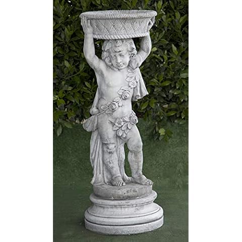 AnaParra Estatua clásica de Hormigón Niño con Cesto Cover