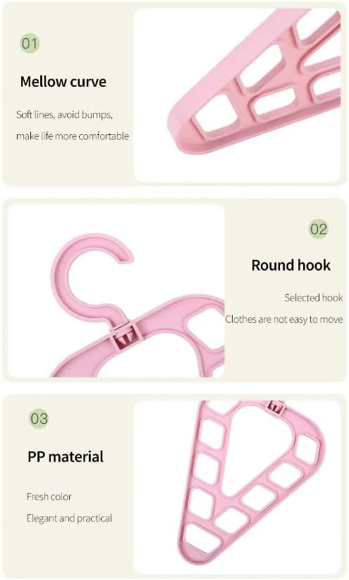 Miniatura 5 de Organizador y almacenamiento de armario, organizador de perchas, multifuncional, giratorio, antideslizante, 9 agujeros, colgador de ropa de