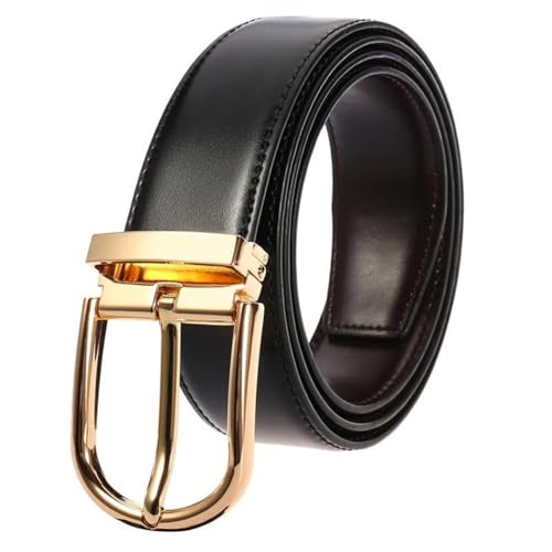 Leather Belts For Men Gold Metal Buckle Natural Leather Belt Casual Business Belts For Daily Wear2