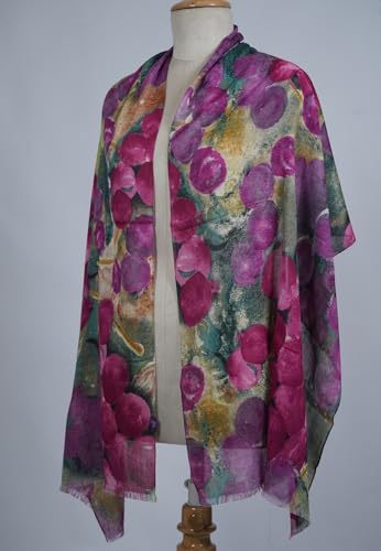 Image of VIC Cotton Modal Digital Print Scarf for Women | Digital Print Designer Stole | Soft Lightweight Luxury Wrap | Premium Cotton Modal Blend | 55 x 170 cm | VIC-SM-DP5517