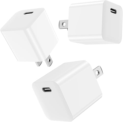 Bloque de cargador de pared USB C para iPhone 16 15 14 13 12,20 W iPhone USB-C adaptador de corriente bloque de carga rápida, mini caja de enchufe