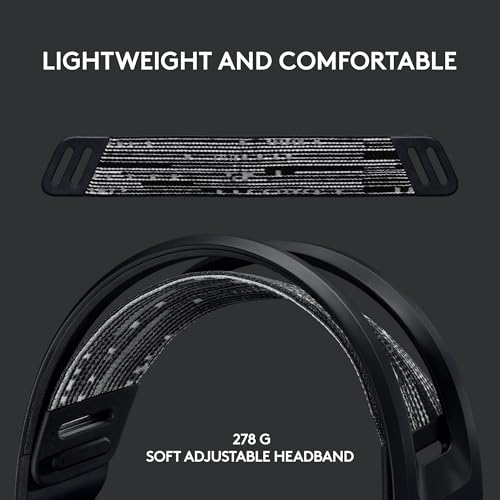 Image of Logitech G 733 LIGHTSPEED Wireless Gaming Headset with Headband, Lightsync RGB, Blue VO!CE Microphone Technology, PRO G Speakers, Ultralight, 29-Hour Battery Life, 20 m Range - Black