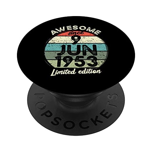 Camiseta de cumpleaños de 70 años, 9 de junio de 1953, 70 cumpleaños PopSockets PopGrip Intercambiable