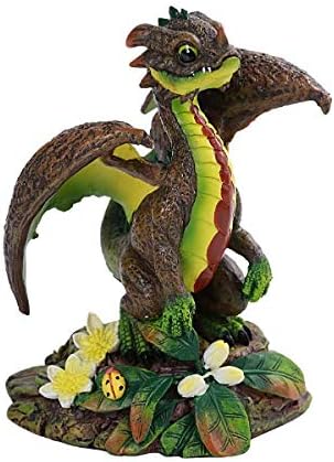 Pacific GiftwarePT Avocado Flower Small Dragon Home Decoration Decorative Resin Figurine
