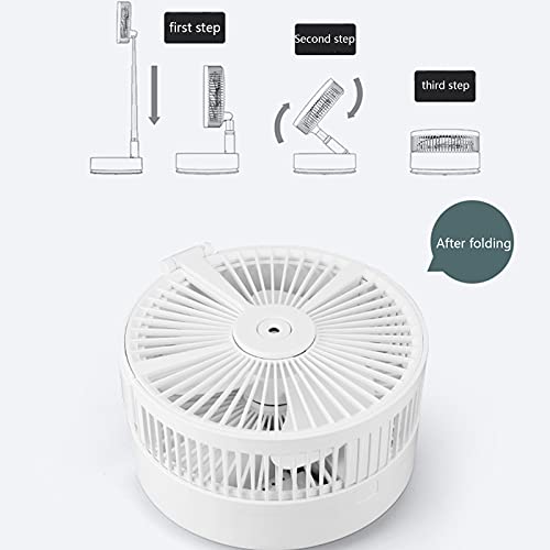 Ventilateur rétractable USB blanc de table ou sol avec télécommande - 3