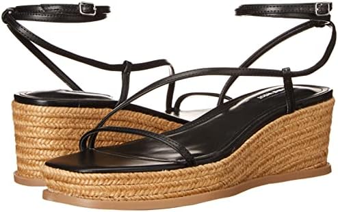 Nine West Women's ALEXX3 Espadrille Wedge Sandal, Black, 7 | Image 6