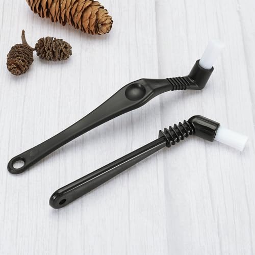 PATIKIL Coffee Espresso Brush 2 Pack Elbow Coffee Grinder Brush Cleaner Coffee Cleaning Tool White - Image 4
