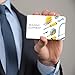 60 Pcs Sublimation Metal Business Cards, Sublimation Business Card Blanks, 0.22 mm Thick Aluminum Alloy White Business Cards, 3.4 x 2.1 Inch Blanks Name Card