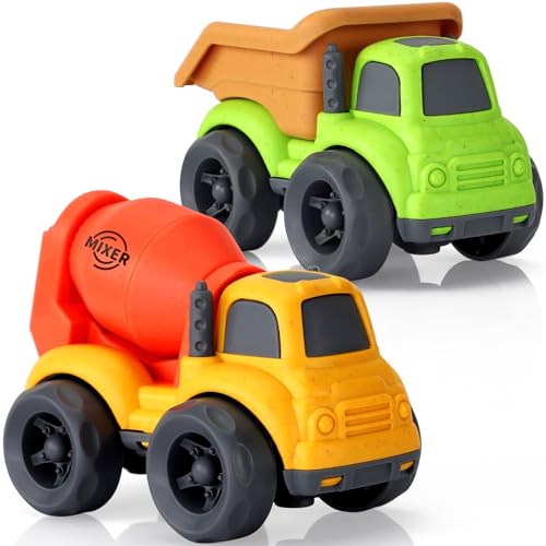 UOYLEYVN Toddler Toys for 2 Year Old Boy, Dump Truck Toys and Mixer Cement, BPA Free, Phthalates Free, PVC, Outdoor Toys for Toddlers 2-3, Ideal Toy...