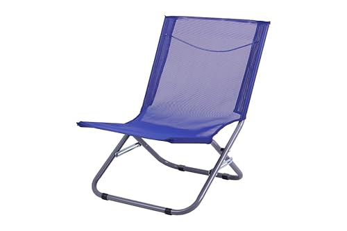 MA MAISON Spiaggina Pieghevole Relax 61x48x62 cm Traspirante - Richiudibile, Alluminio, Spiaggia, Leggera, Piscina, Campeggio - Leggera per Spazi Ridotti Max 120 Kg