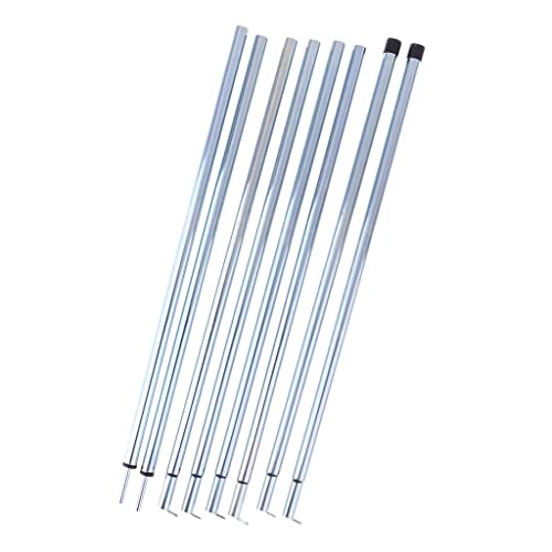 Perfeclan 2 Pièce Arceau de Tente Mât de Bâche en Fer Pique Barre de Bâche pour Voile d'Ombragepour Voile d'Ombrage, Piquet pour Bâches