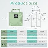 LAMA Womens Long Raincoats with Hood, Waterproof Reusable Packable Rain Coat with Long Sleeves for Adults Womens Ladies, Rain Coat for Bike Moto Riding Hiking Trekking Green - Image 7