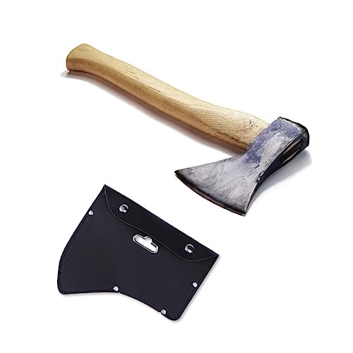 BESPORTBLE Leather Axe Head Cover with Hook Protective Case for Axes and Hatchets Black Leather Axe Sheath for Outdoor and Camping Use Ax Case for Storage and Transport