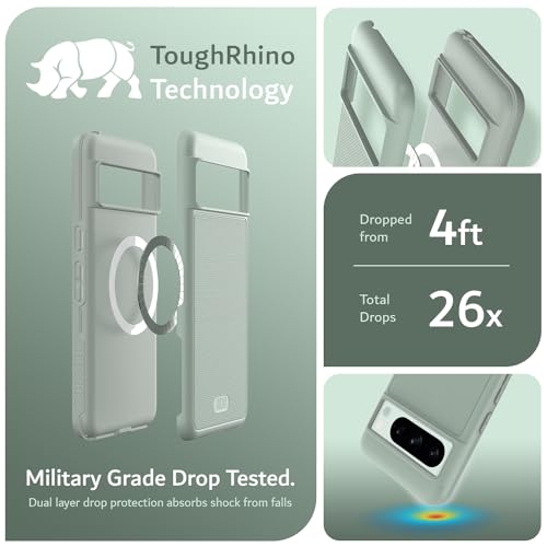Image of TUDIA MergeGrip Magsafe Compatible for Google Pixel 8 Pro Case - Green Lily