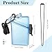 BESARME 3 Pack Waterproof ID Badge Holder Case Clear Vertical ID Card Holder with Lanyard Carabiner and Keychain Durable Locker Dry Box（Clear Blue Yellow）