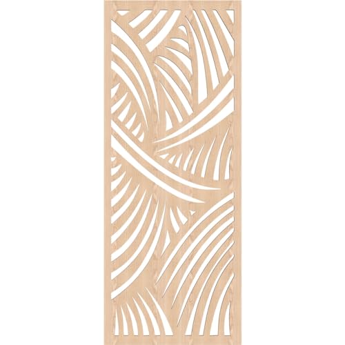 Image of Chester Decorative Pierced Fretwork Wood Wall Panels, 19 3 /8 inchW x 49 3 /8 inchH x 3 /8 inchT, Red Oak