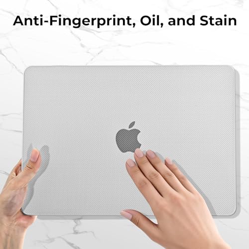 Image of EooCoo for MacBook Air 13 inch Case M5 /M4 /M3 /M2 2026-2022, Dots Clear | Secure Grip, Fit for Mac Air 13.6 inch, Hard Shell & Keyboard Cover & Screen Film & Type-C Included, A3449 /A3240 /A3113 /A2681